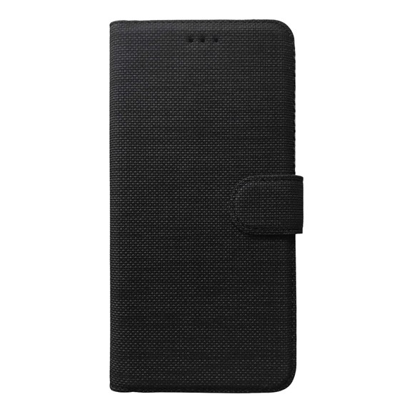 CaseUp Apple iPhone 13 Pro Max Kılıf Kumaş Desenli Cüzdanlı Siyah 2